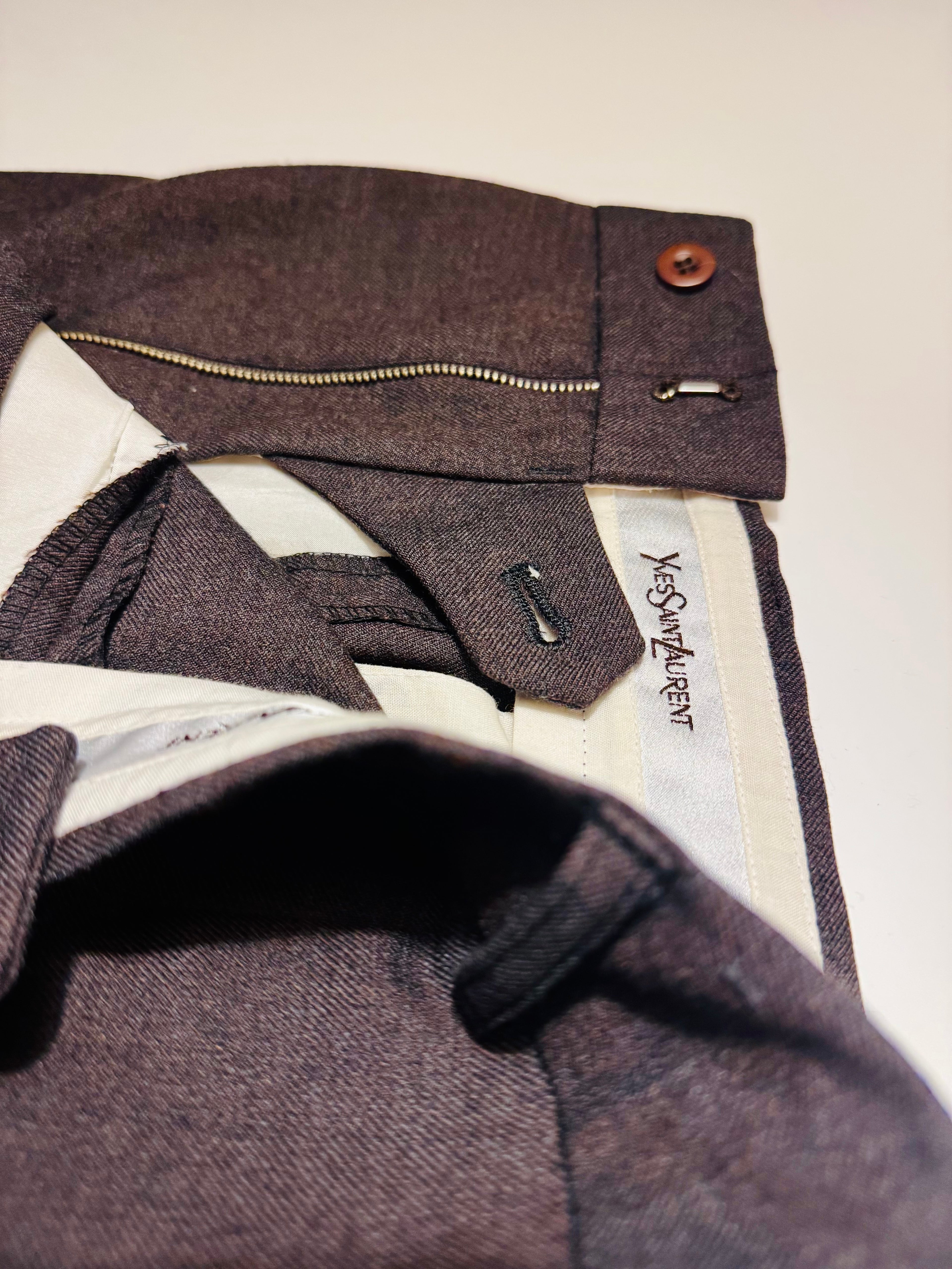 YSL Vintage Menswear Wool Pant / 33 x 34