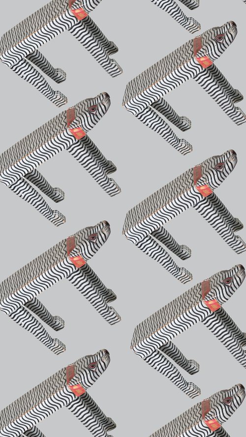 Indonesian Wood Painted Cat Bench 1982 ~ Sans Tail